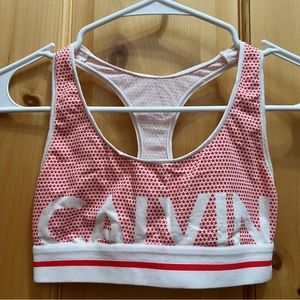 Calvin Klein S modern cotton white/red stars bralette